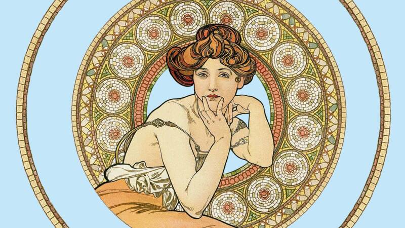 Alphonse Mucha, Het Slavische volk en hun oorspronkelijke thuisland: Tussen de Turaanse gesel en het zwaard van de Goten, uit het Slavisch Epos, 1912, eitempera op doek © Mucha Foundation